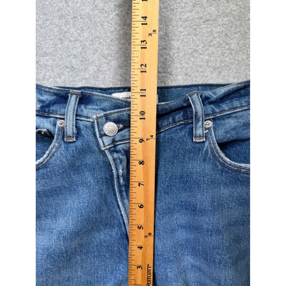 Abercrombie & Fitch The 90s Straight Jeans 29 Blue Curve Love Ultra High Rise - Picture 8 of 10
